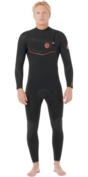 2026 Rip Curl Hombres Flashbomb Fusion 5/3mm Chest Zip Neopreno 175MFS - Black